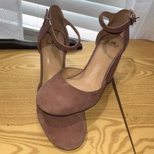 Mauve Ankle Strap Heels